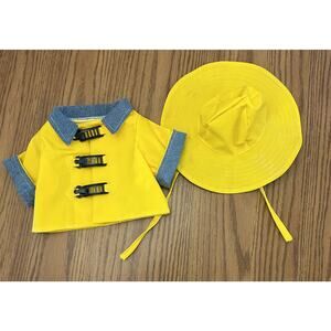 Tender Heart Treasures Bear Doll ClothesYellow Raincoat & Hat Vtg 1995